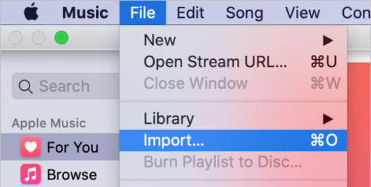 Import songs to Music app