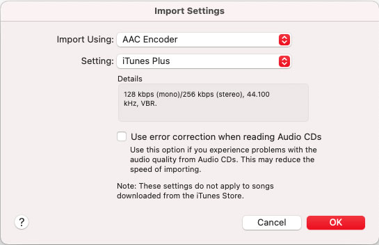 AAC Encoder in Music app
