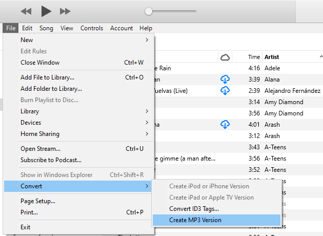Create MP3 Version of Apple Music