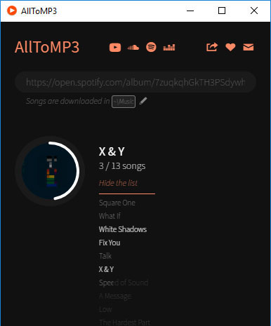 Converting Spotify to MP3 with AllToMP3