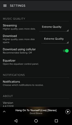 Use cellular data to download Spotify songs