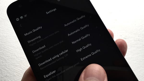 Spotify Android App Settings