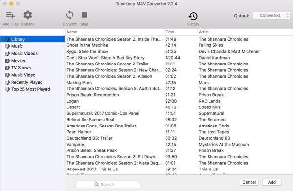 iTunes M4V Library