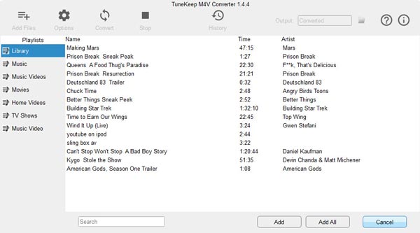 iTunes M4V Videos Library 